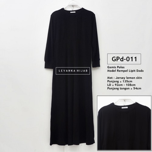 GPd-011 Gamis Polos Rempel Dada